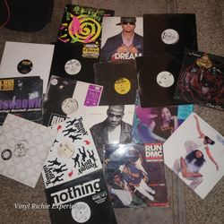 16 RECORD LOT VINYL RECORDS HIP HOP RAPPLD SCHOOL 