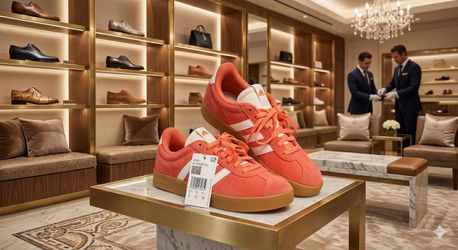 New Adidas VL Court 3.0 Suede Sneakers - Coral/Gum - Size 9 Women