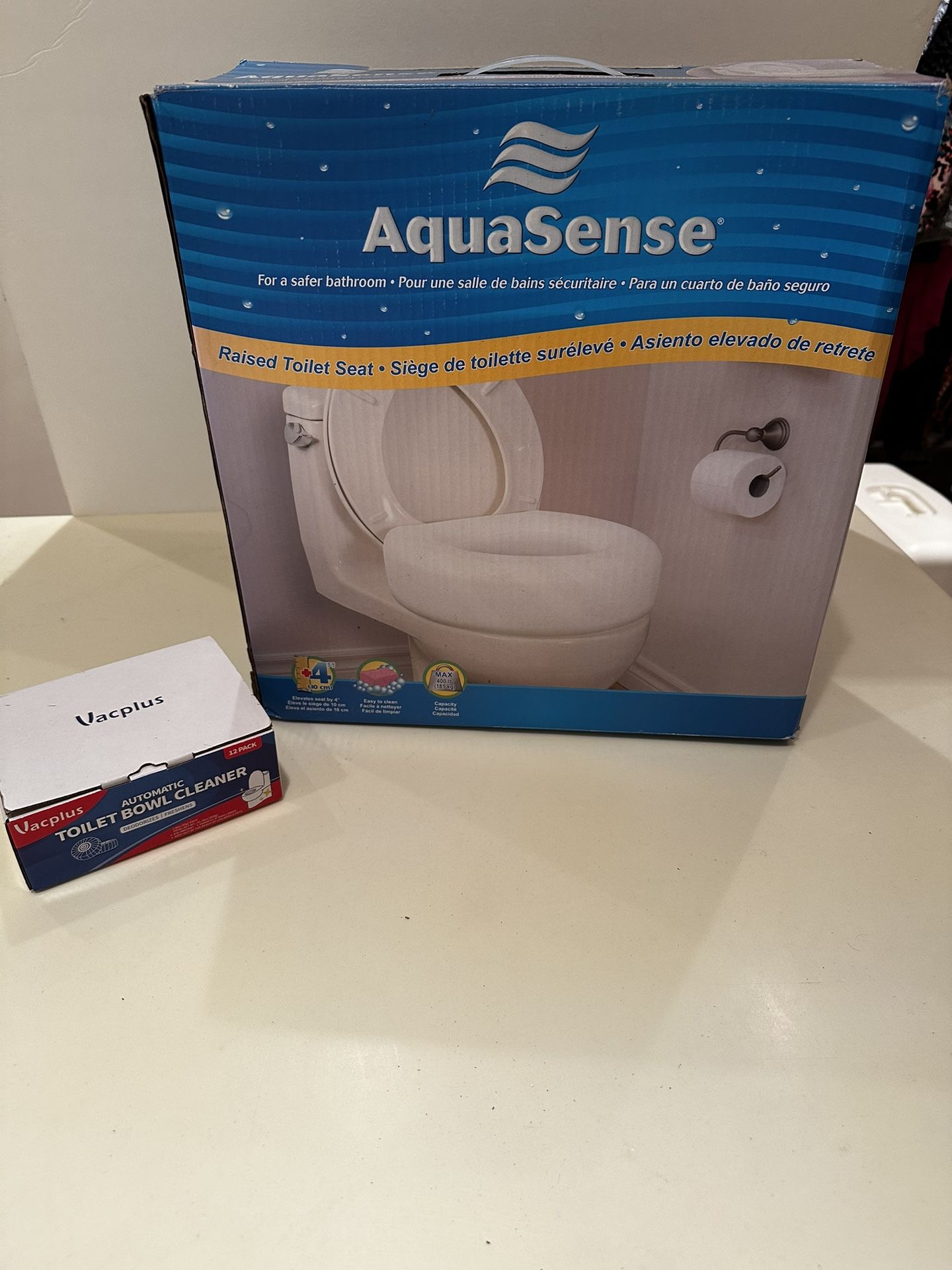 NEW AquaSense Raised Toilet Seat