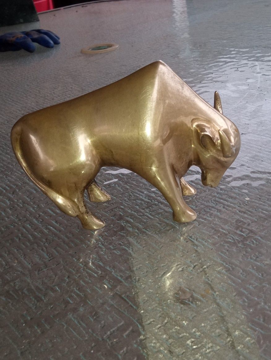 Solid Brass Bull 