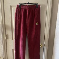 Pantalón De Pana , Corduroy Pants Color Burgandy- Size S 