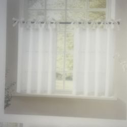 Tie Yop Linen Blend Kitchen Curtains 