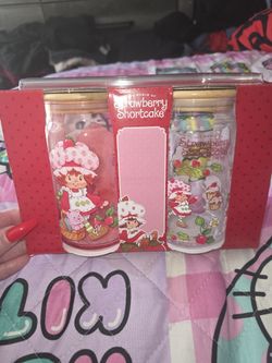 Strawberry 🍓 Shortcake 🍓 Glass Tumbler Set 