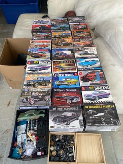 Lot Of Vintage Model Cars And Parts  AMT, Revell , MPC