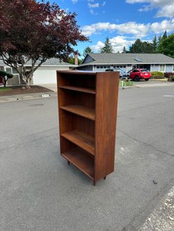 Vintage walnut bookcase
