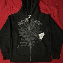 Sp5der OG Web V2 Zip Up Hoodie Size L & M
