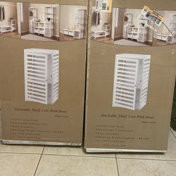 Stackable Shelf Unit With Door Pair
