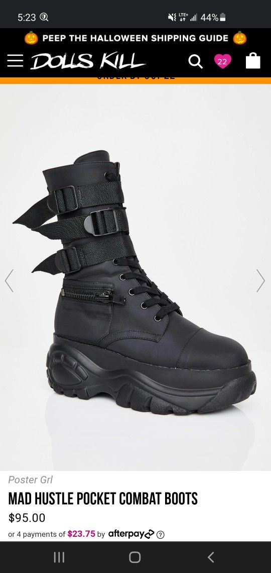 Poster Grl Mad Hustle Pocket Combat Boots