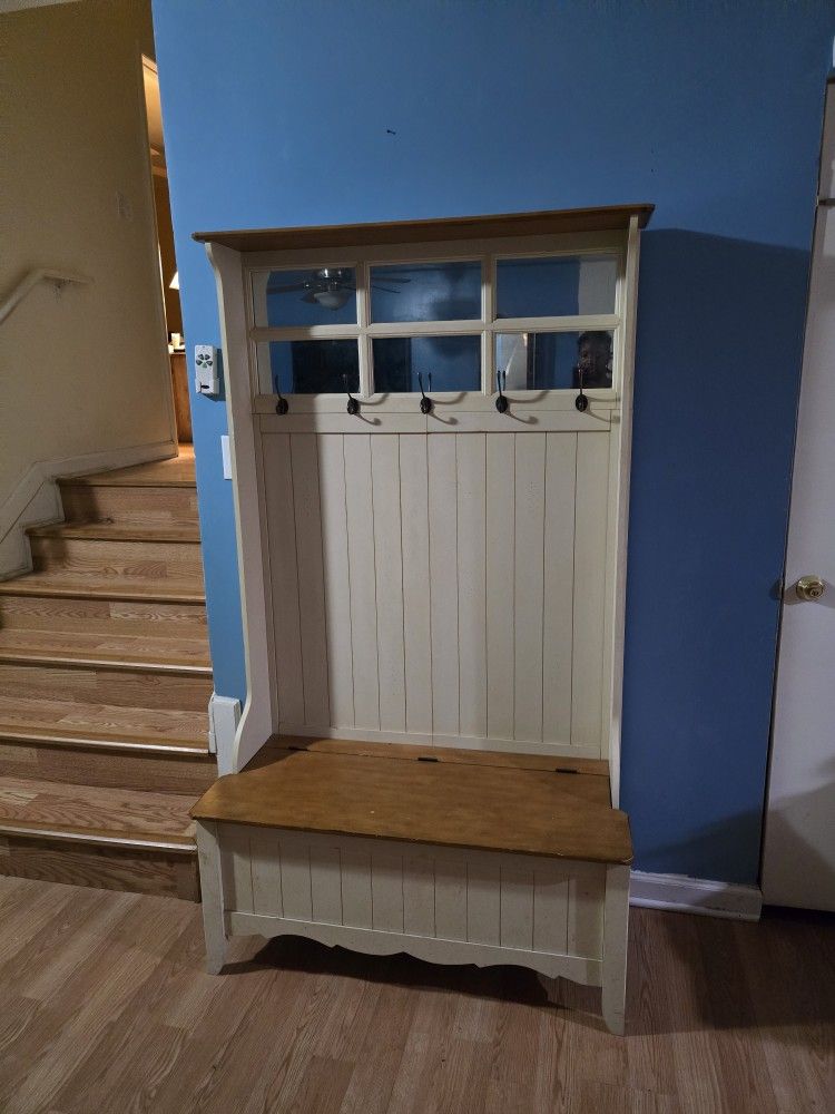 Eggshell Vintage Hall TREE With Mirrors