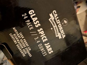 Brand New 24-Pack Glass Spice Jars Set - California Home Goods (3.4 oz)