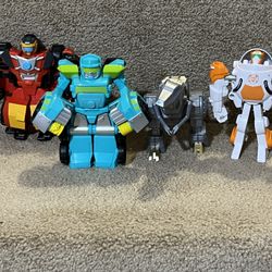 Transformers Rescue Bots Academy lot of 4 Hoist , Grimlock, Blades , Hot Shot 