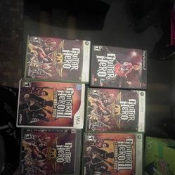 Xbox ,Wii , And Ps2 Hero Guitar Games 