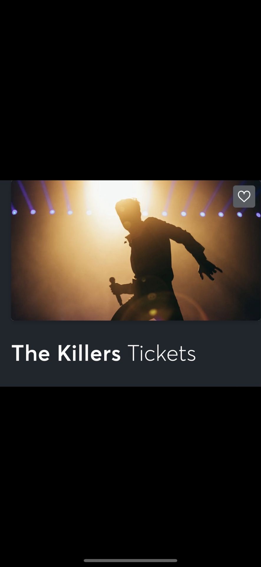 2 Tickets For The Killers