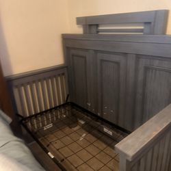 3 in 1 grey crib from buy buy baby