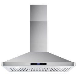 New Open Box 36" Stainless Steel Wall Mount Range Hood with Digital Touch Controls