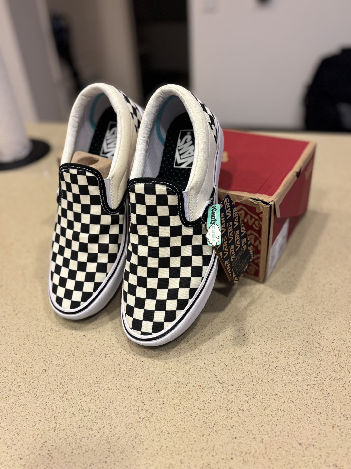 Vans Comfy Cush Checkerboard Slip Ons