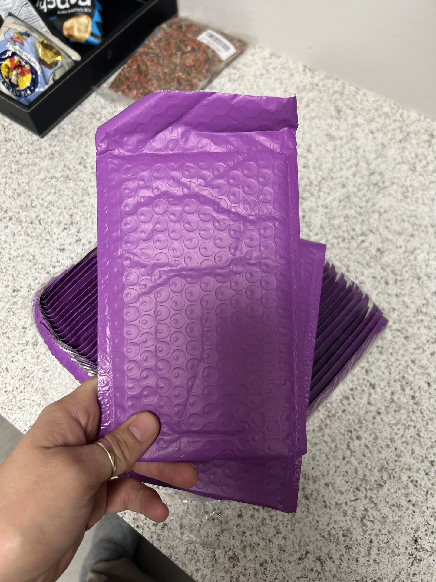 45 Bubble Mailers - Purple 7 Inch X 4 Inch
