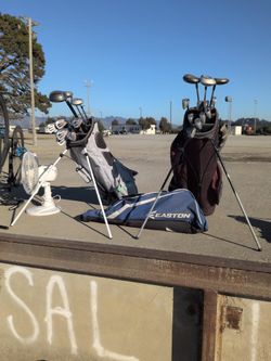 Golf Club Bag And Golfing sticks 