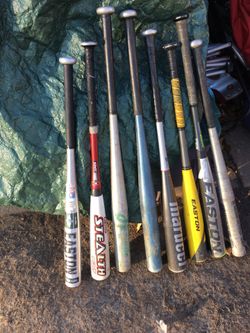 Aluminum bats $10-$30 each