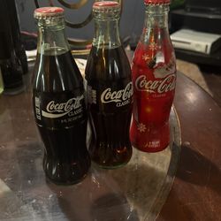 Three Coca Cola Bottles (minis)