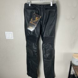 Harley Davidson x Vanson Black Leather Pants Moto Trouser Womens Size 8 $895