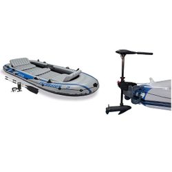 Intex Excursion 5 - Inflatable boat + motor+battery