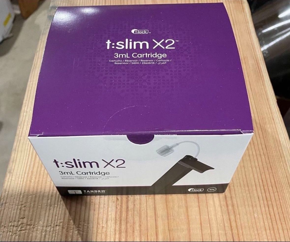 Tandem T Slim X2 Cartridges 10ct Box New sealed
