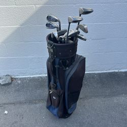 Golf Clubs in Wilson Bag