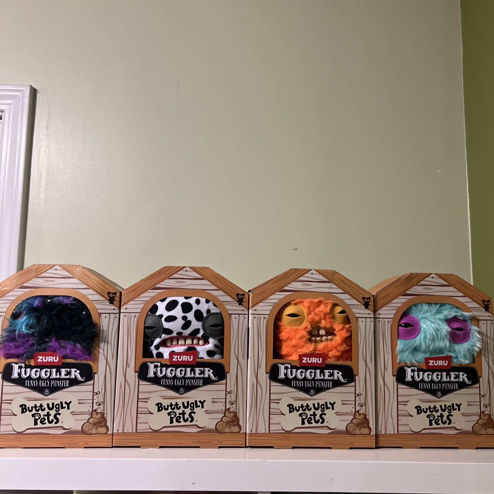 Fuggler Butt Ugly Pets Lot of 4 – Funny Ugly Monster Plush – New in Box