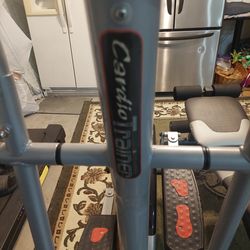 exercising bike with work out bench