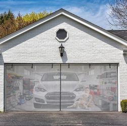 Double Car Garage Door Screen Enclosure