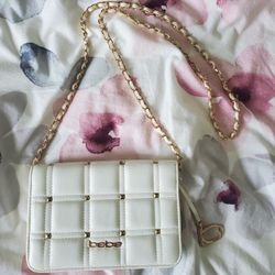 Bebe White Shoulder Bag 