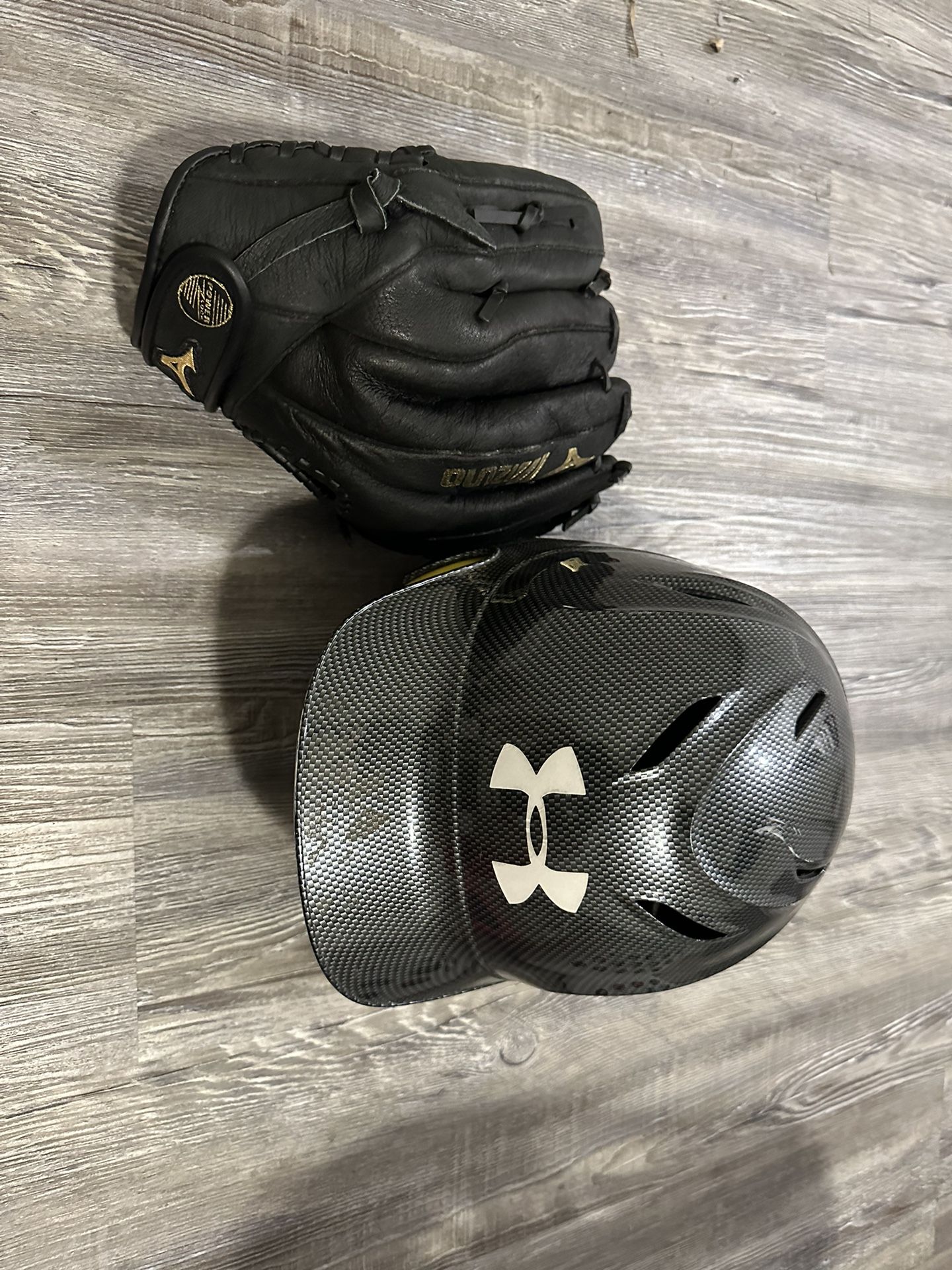 Baseball Helmet & Glove 