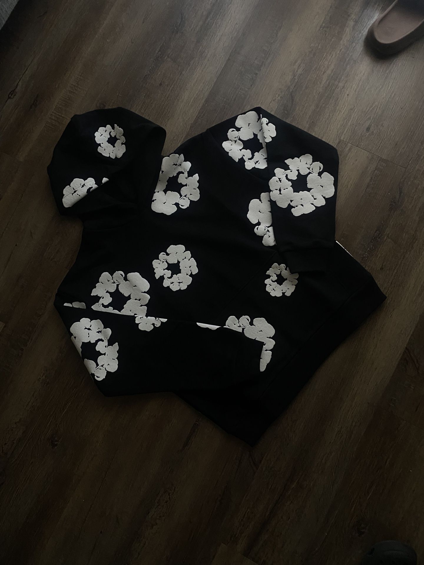 Black Denim Tear Hoodie