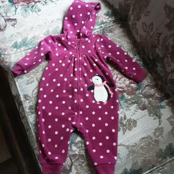 Baby Girl Fleece Outfit Size 3-6 Month