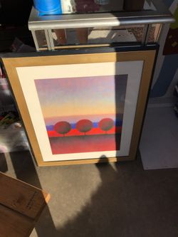 Gold and black wood picture frame