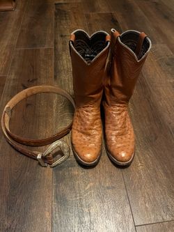 Justin Full Quill Ostrich Boots