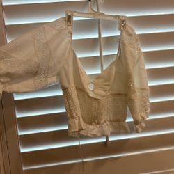 White Summery Long Sleep Top