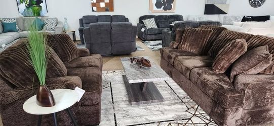 Beautiful Style Large Sofa/sofa Set features Rich chocolate color w/cozy feel