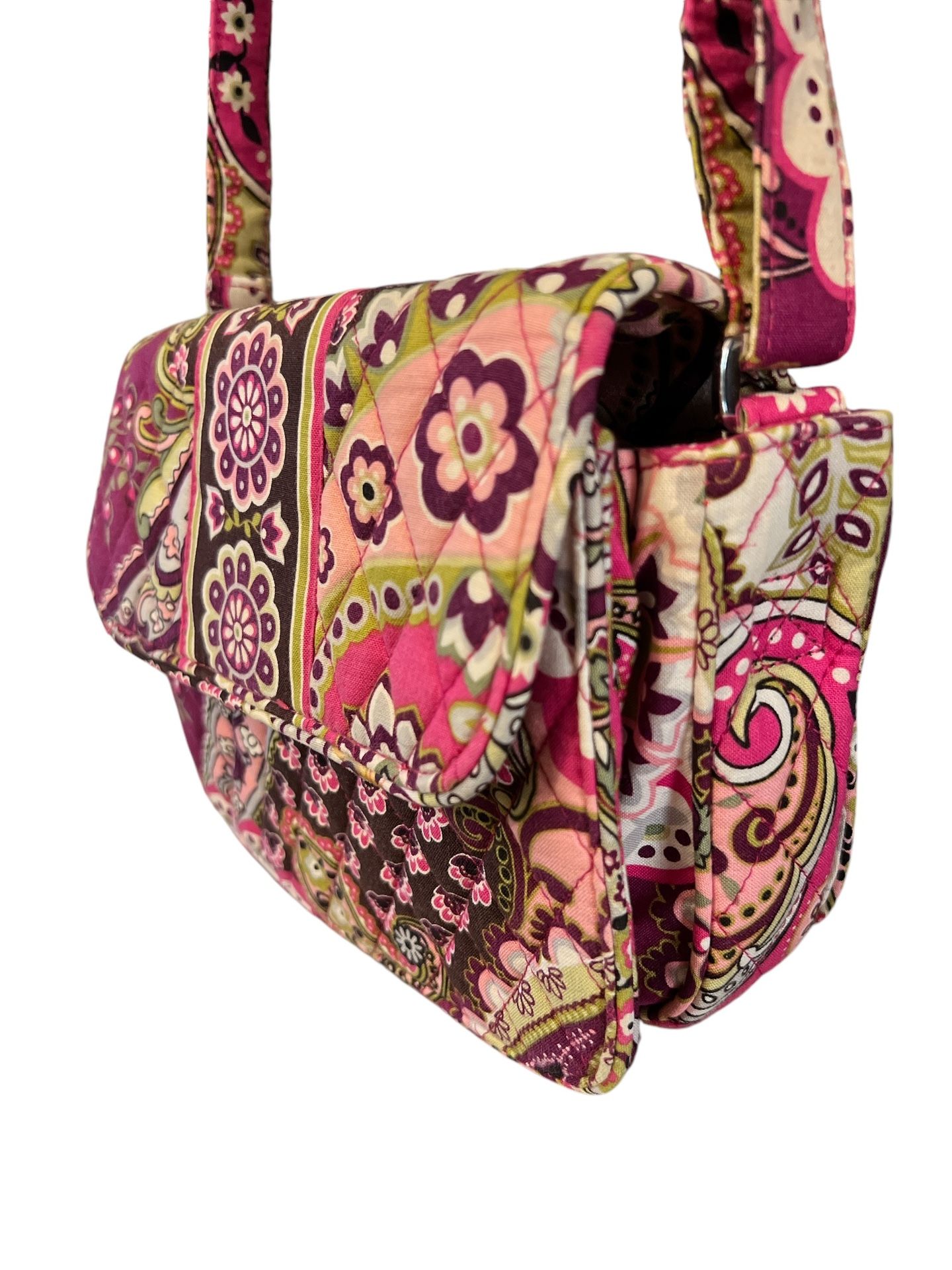 Vera Bradley Purse Crossbody Rachel Very Berry Paisley Floral Pink Quilted