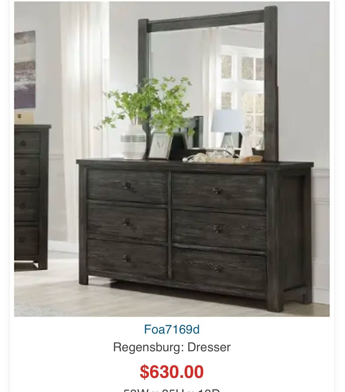 Complete Bedroom Set – Dresser, Chest, 2 Nightstands + Lamps $600 OBO