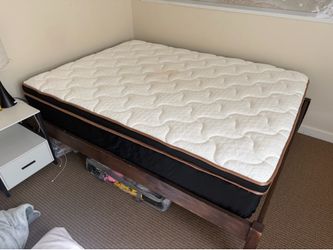 Queen mattress with bed frame