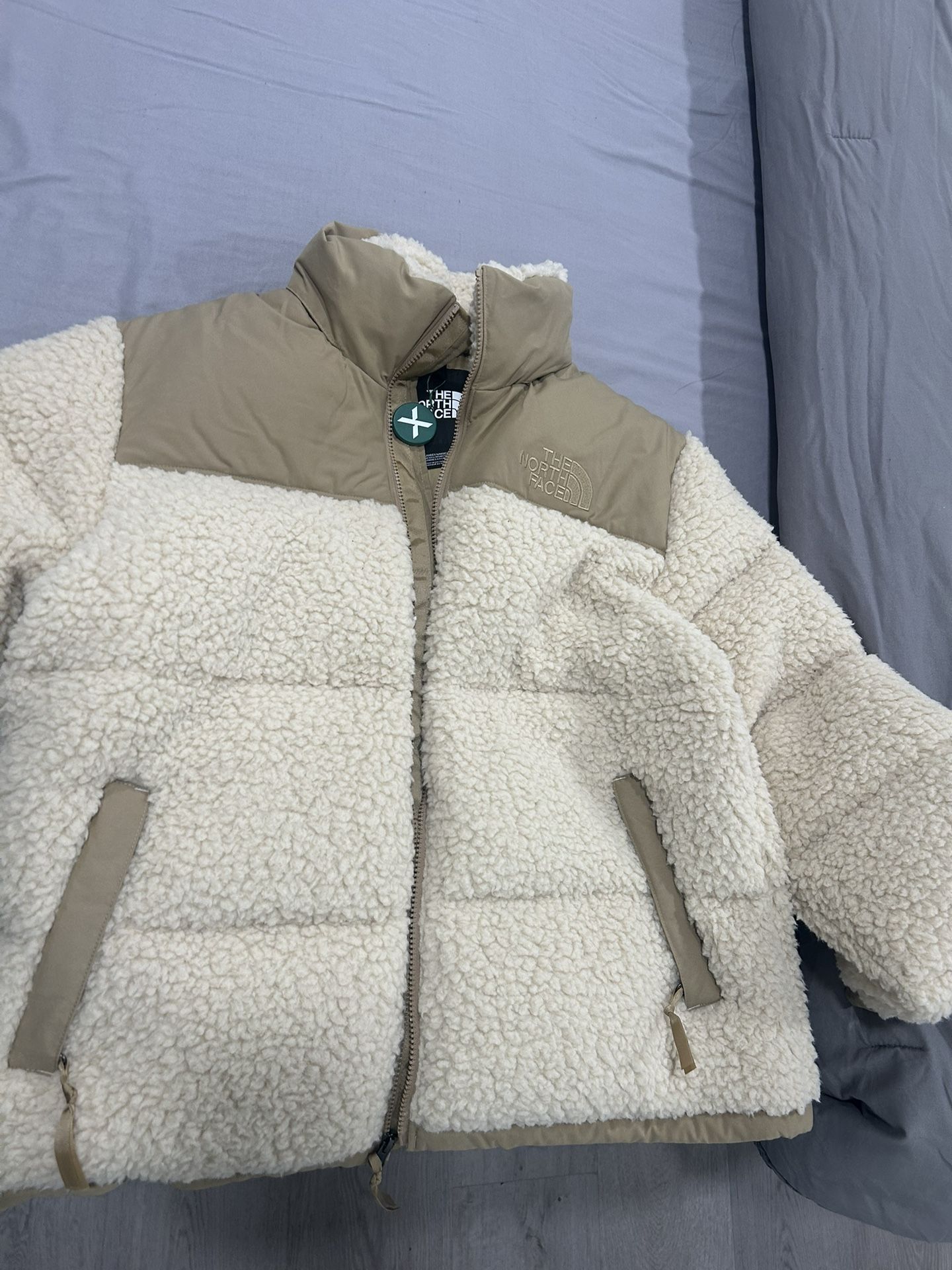 North Face Jacket Bleached Beige Large