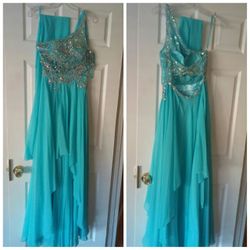 Aqua Blue Prom Dress