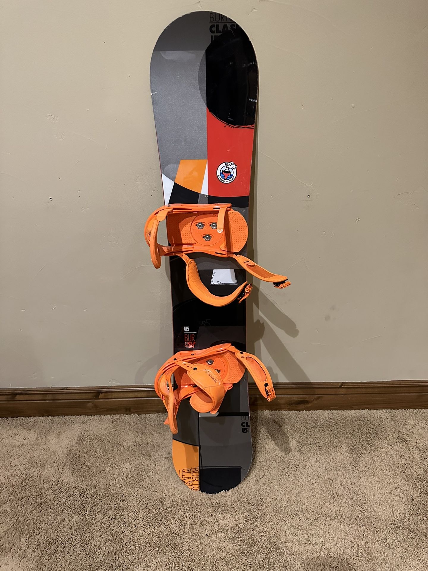 Orange Burton Snowboard 152 Cm