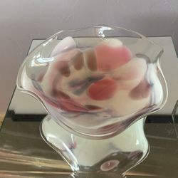 Lisa R. Rowe Art Glass Bowl Signed!