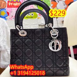 Dior Lady Dior Bag Cannage Lambskin Large Black