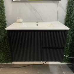 NEW YEAR SALE ~ Modern PVC Bathroom Vanity - 30 inches