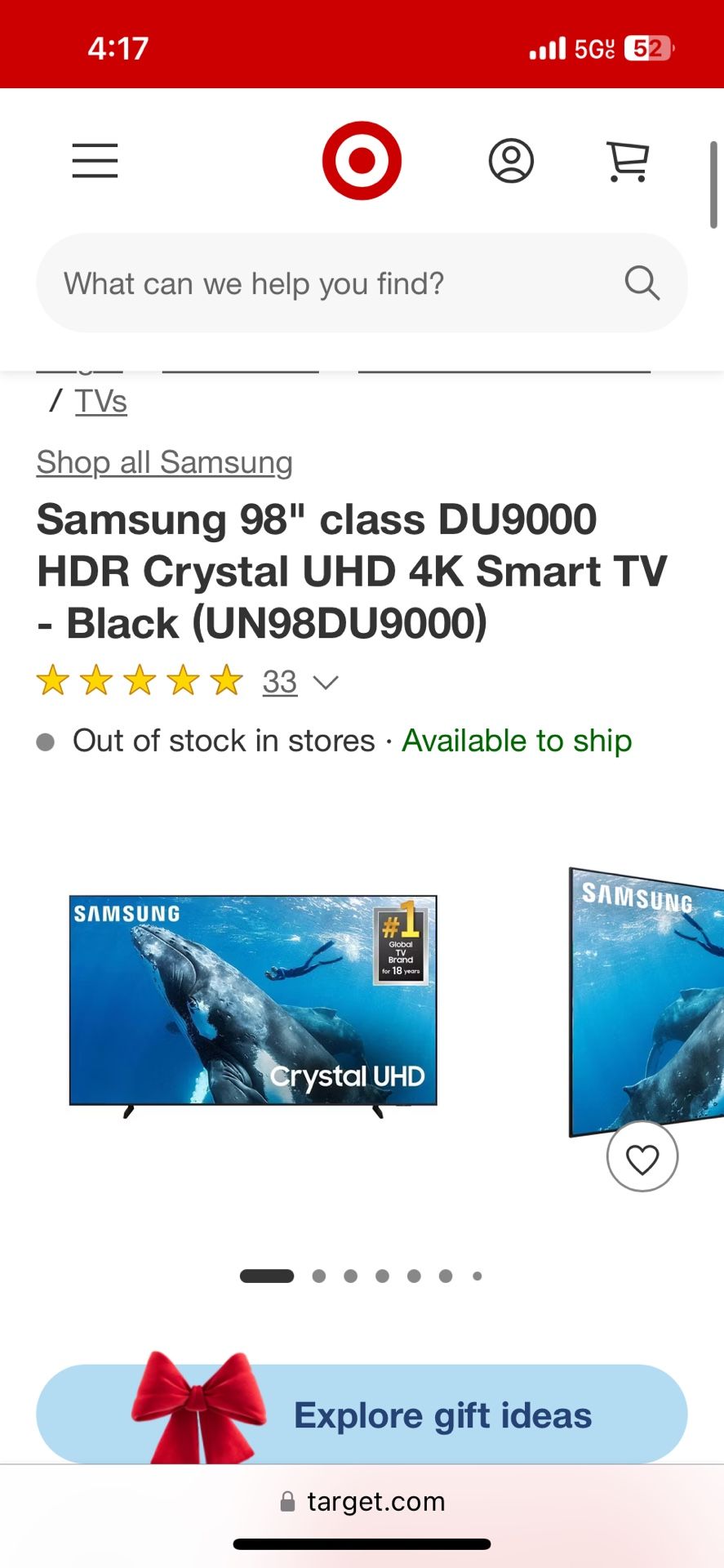 Samsung 95” Smart tv