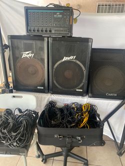 Peavey speakers /amp & music cables